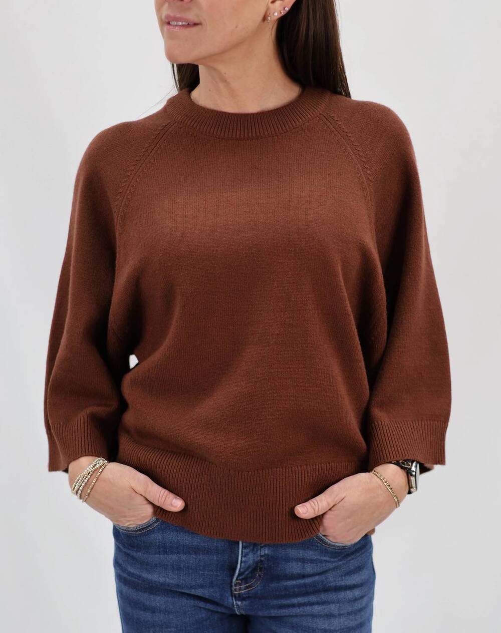 NEW JODIFL prague sweater top in brown